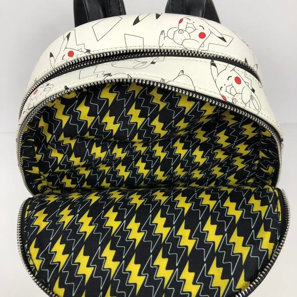 Loungfly Pokemon Pikachu Mini Backpack White 2019 Retired EUC - Picture 6 of 11